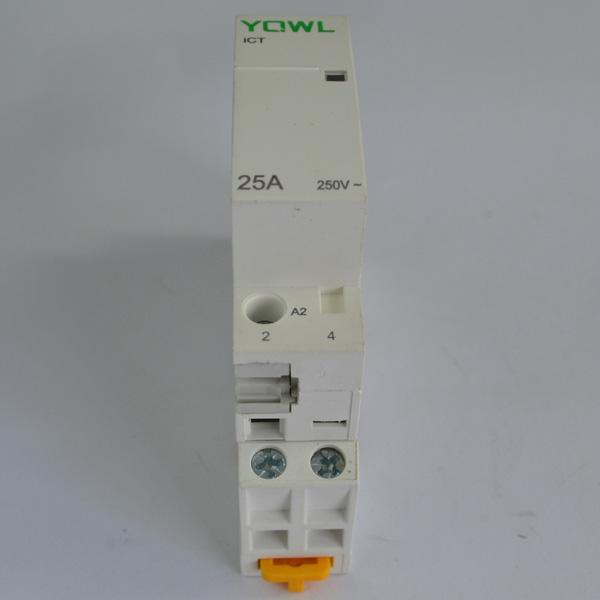 供应家用交流接触器iCT 2P 25A家用220V建筑用接触器 银点